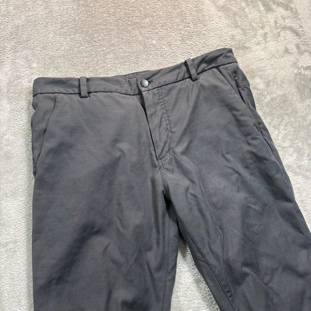 Lululemon Commission Pants Men 34‎ Dark Gray Chino Slim Fit Stretch Tech Trouser